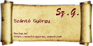Szántó György névjegykártya